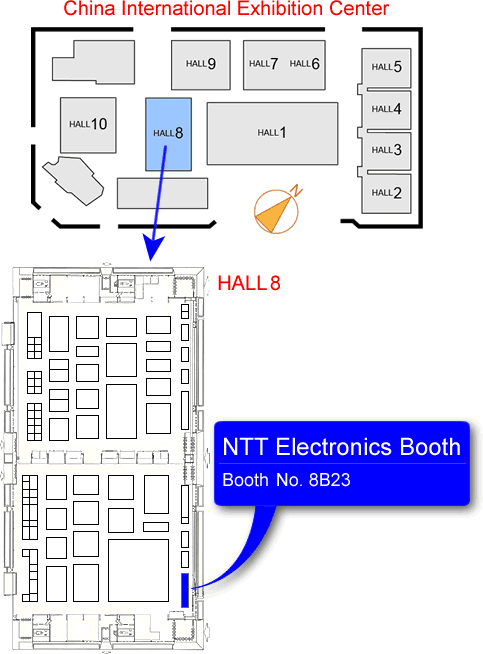 BIRTV2009 NTT Electronics Booth location