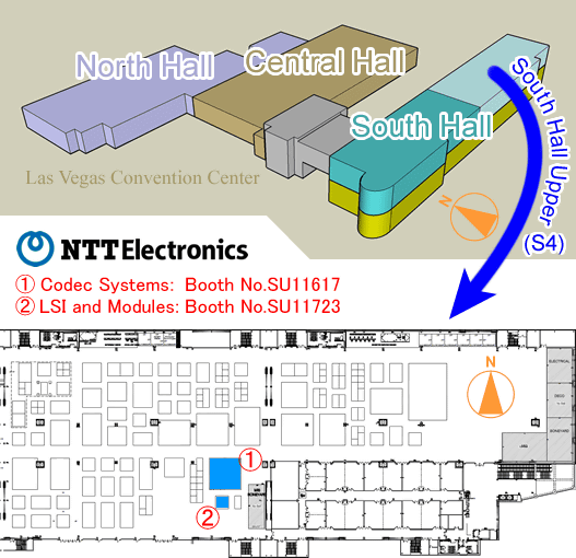 NAB2010 NTT Electronics Booth location