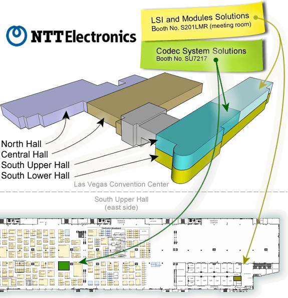 NAB2010 NTT Electronics Booth location