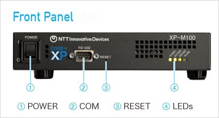 XP-M100 : Front panel
