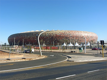 写真「ヨハネスブルグの試合会場（Soccer City Stadium）」