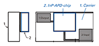 概要図「25Gbpsアバランシェフォトダイオード(APD)」